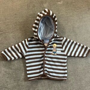 Vintage Precious Moments Striped Baby Hoodie size 3 months